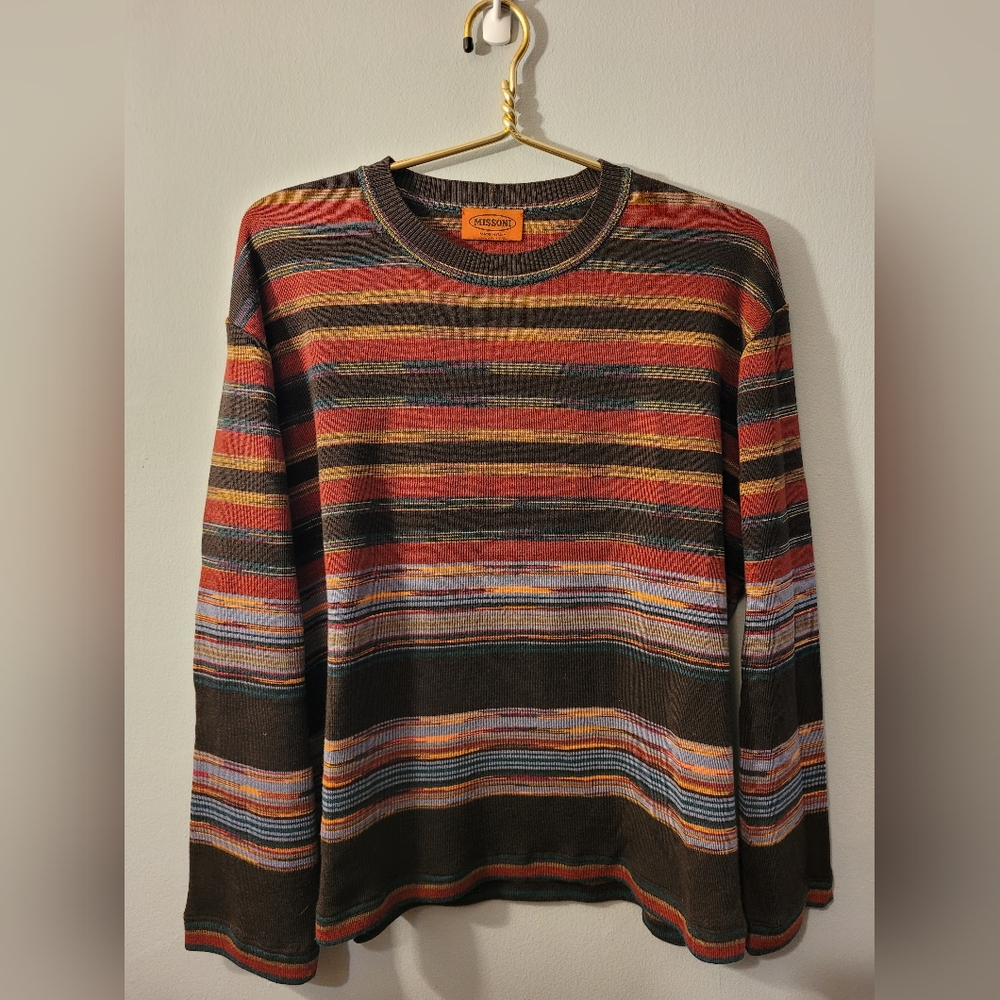 Missoni Colorful Striped Vintage Wool Sweater